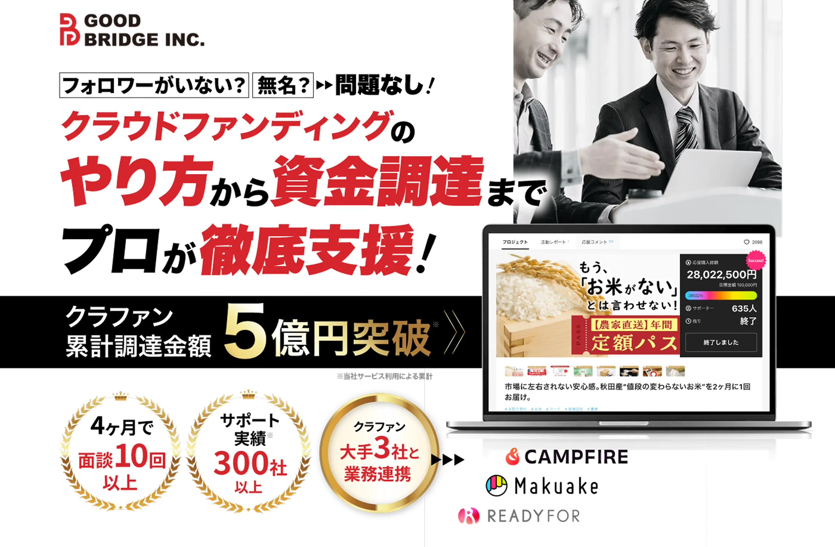 クラウドファンディングのやり方から資金調達までプロが徹底支援！